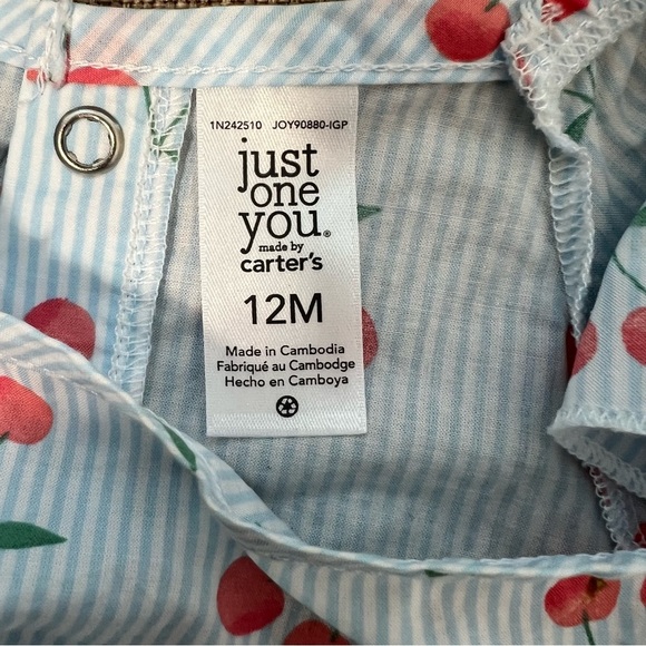 Baby Girls Cherries Romper Just One You - Picture 11 of 11